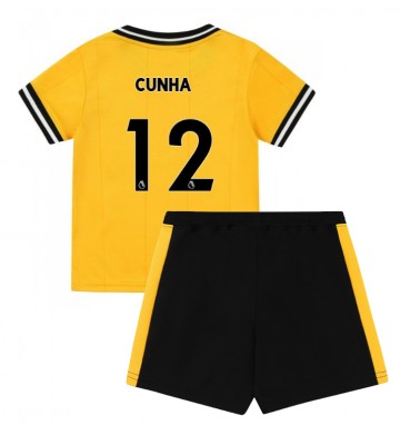 Wolves Matheus Cunha #12 Hjemmebanesæt Børn 2023-24 Kort ærmer (+ korte bukser)